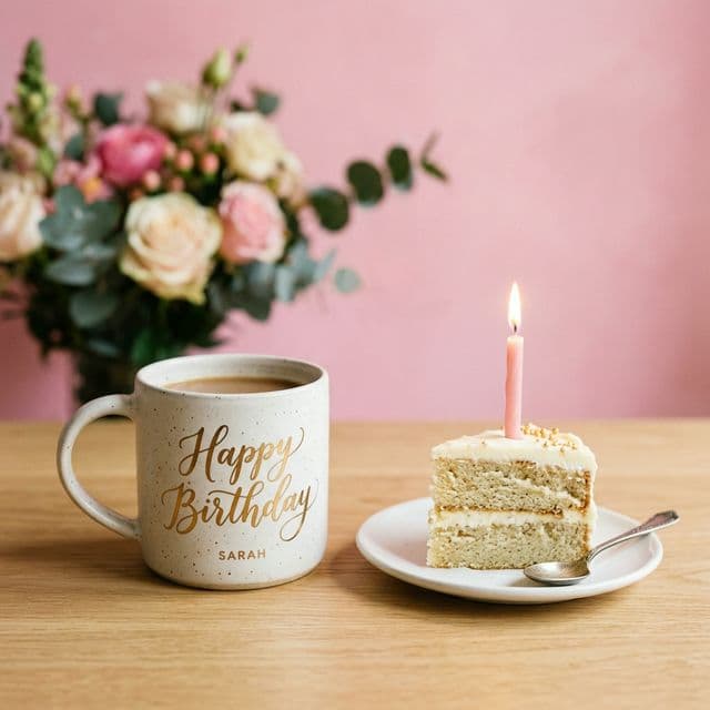 Vista de taza personalizada