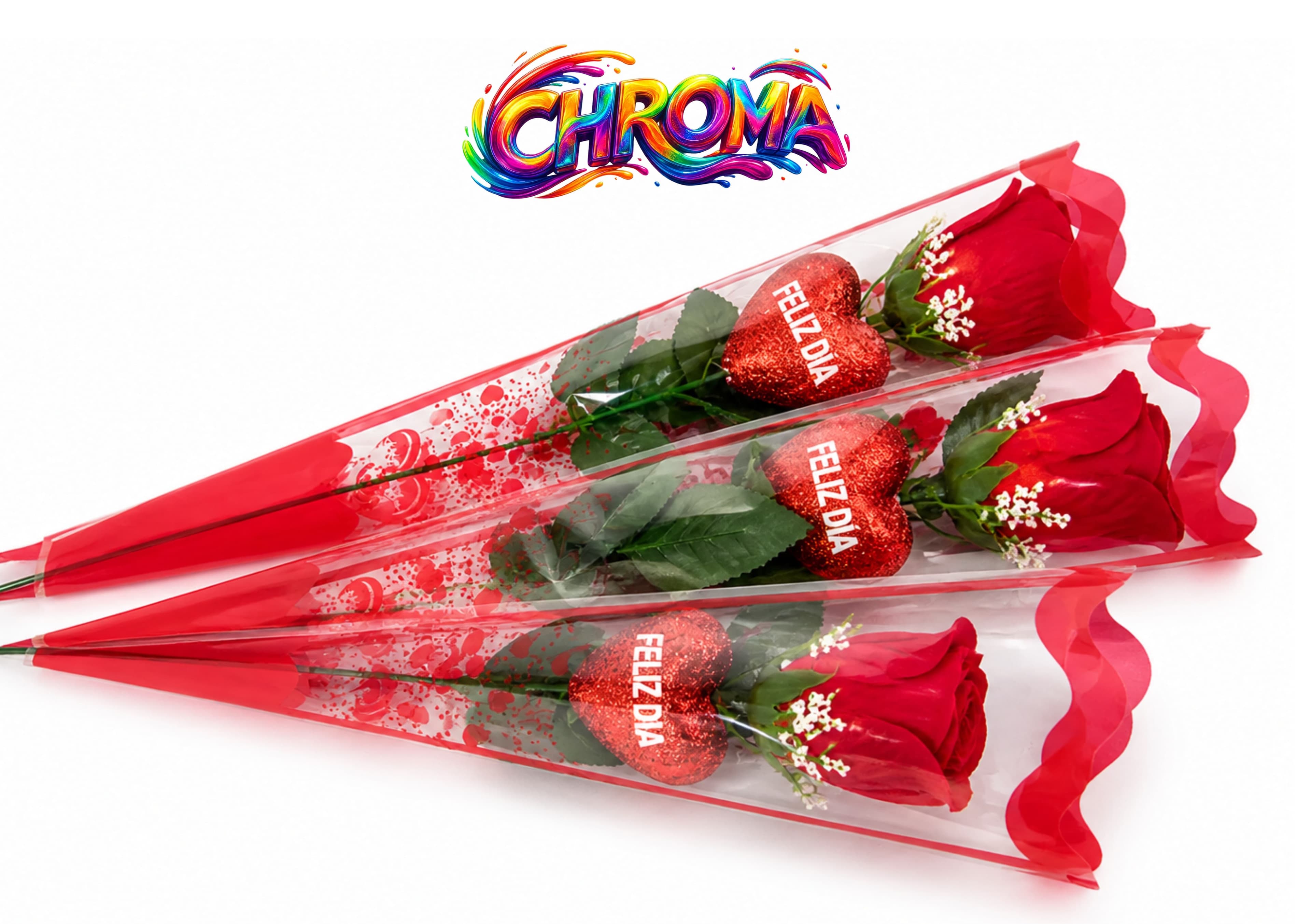 Rosas Artificiales "Feliz Día"